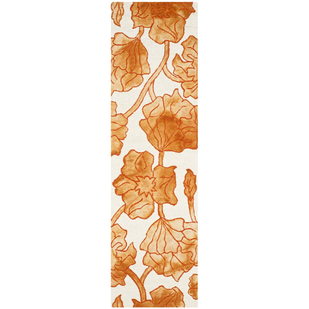 SAFAVIEH Dip Dye DDY683A Handmade Ivory / Orange Rug Image 1