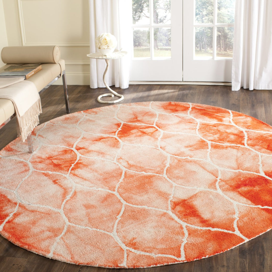 SAFAVIEH Dip Dye DDY685K Handmade Orange / Ivory Rug Image 2