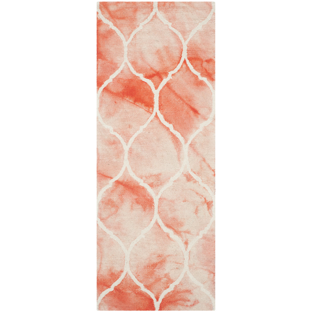 SAFAVIEH Dip Dye DDY685K Handmade Orange / Ivory Rug Image 5