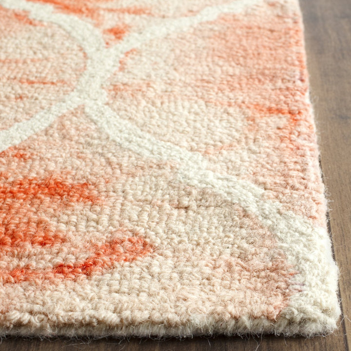 SAFAVIEH Dip Dye DDY685K Handmade Orange / Ivory Rug Image 7