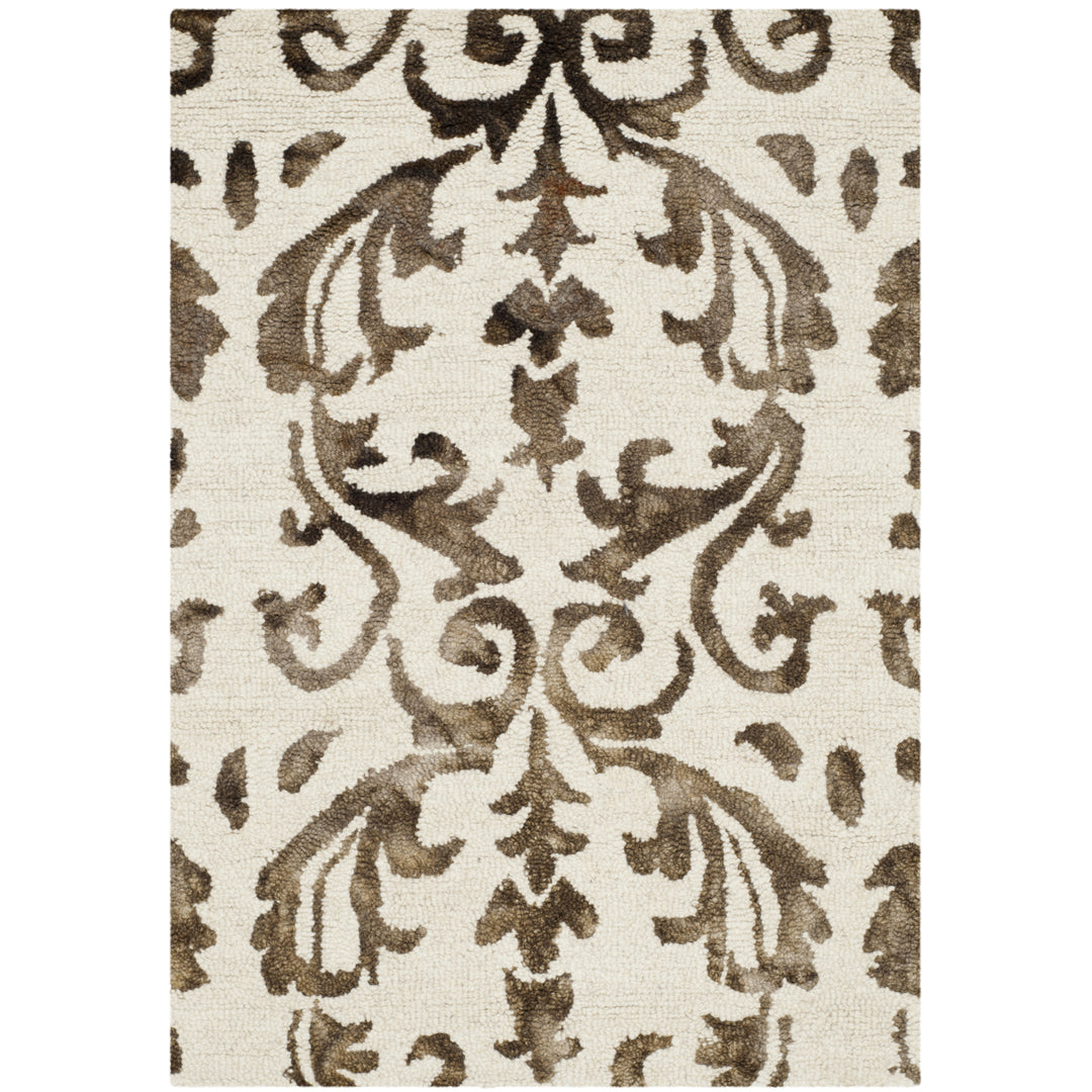 SAFAVIEH Dip Dye DDY689B Handmade Ivory / Chocolate Rug Image 2