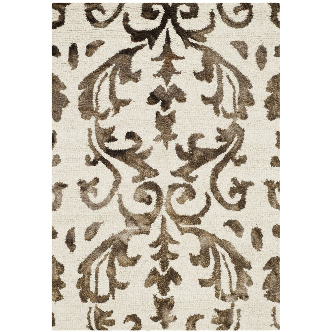 SAFAVIEH Dip Dye DDY689B Handmade Ivory / Chocolate Rug Image 1