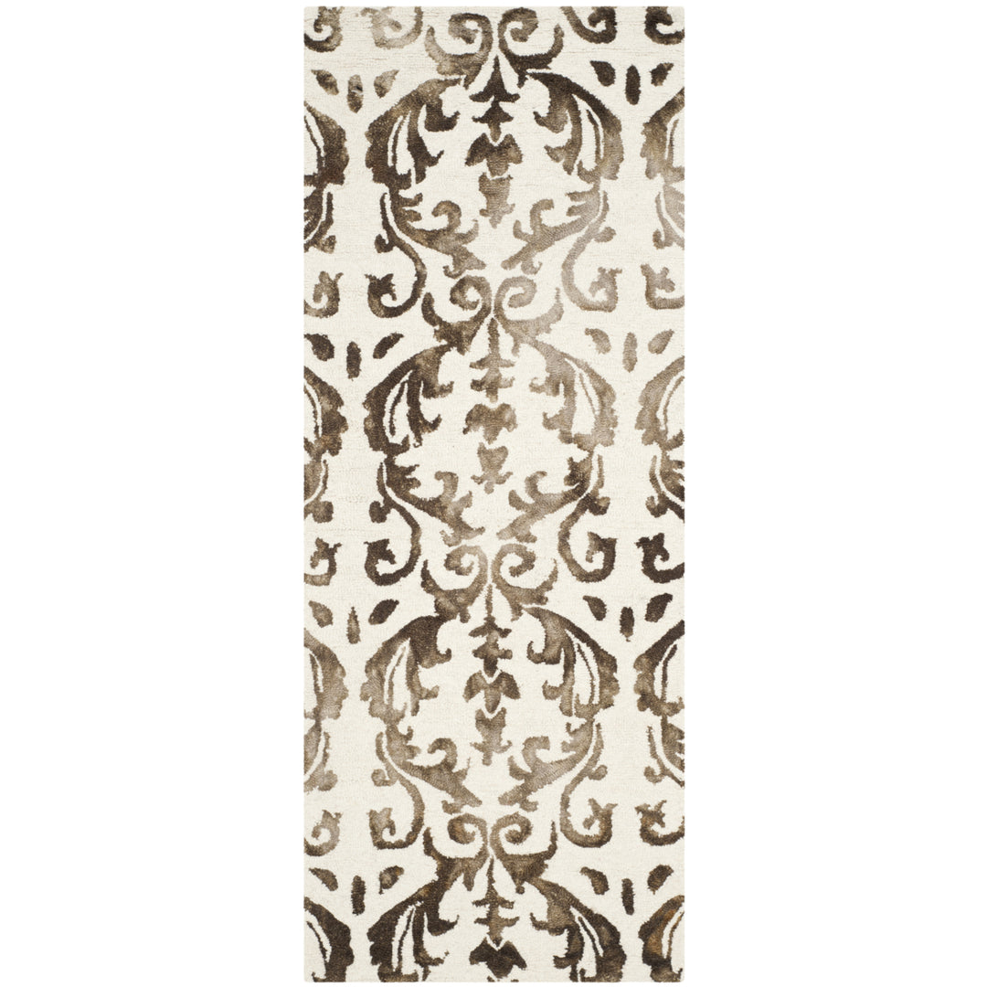 SAFAVIEH Dip Dye DDY689B Handmade Ivory / Chocolate Rug Image 3