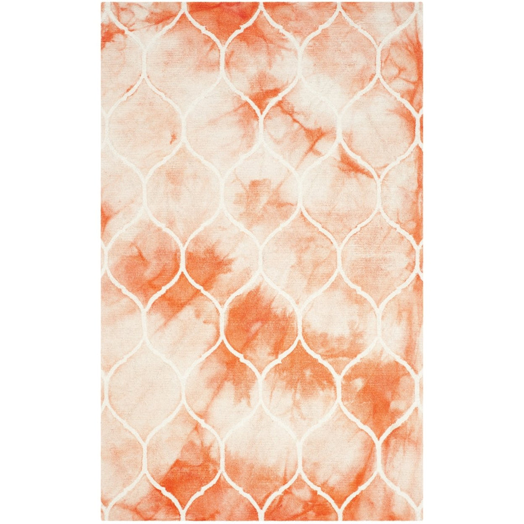 SAFAVIEH Dip Dye DDY685K Handmade Orange / Ivory Rug Image 1