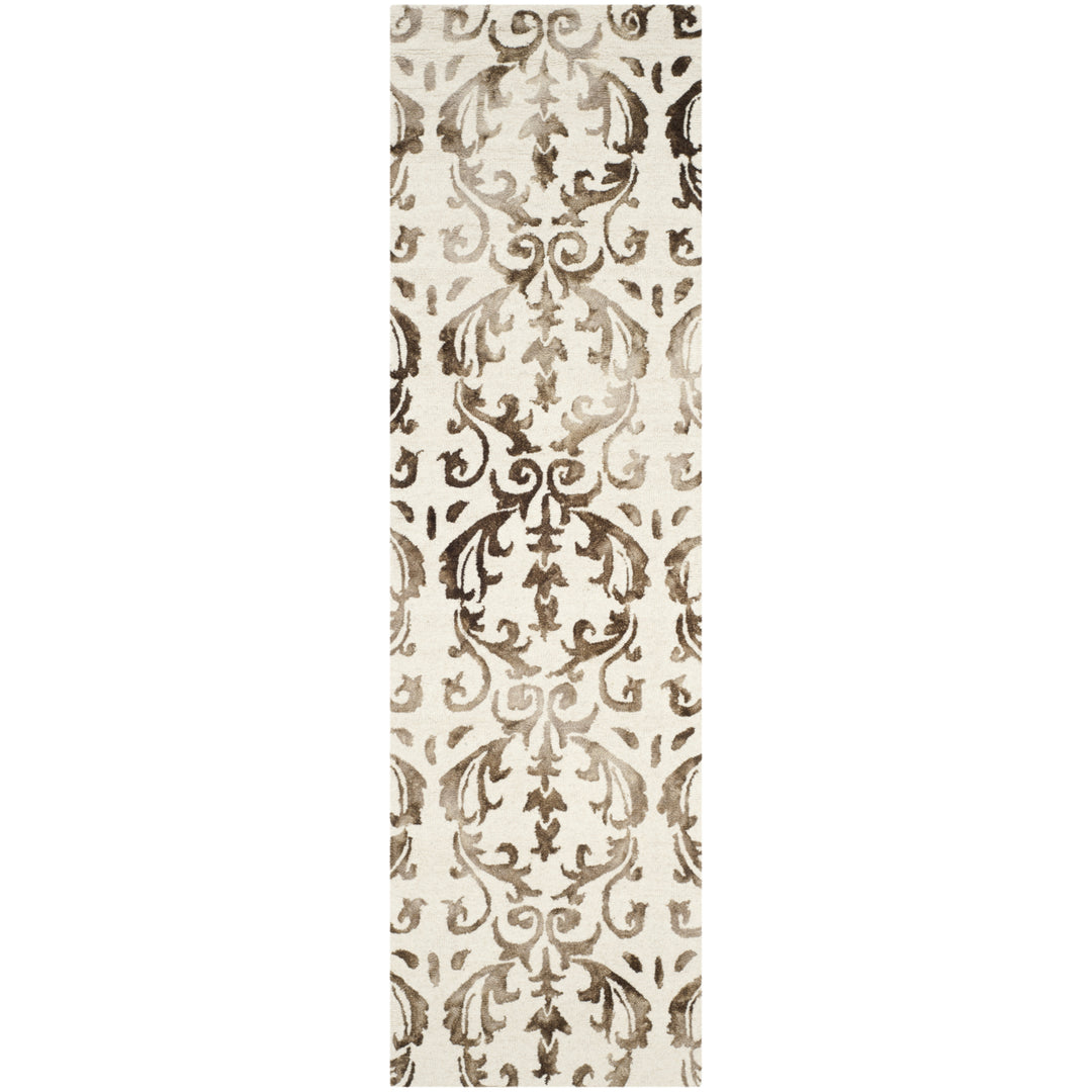 SAFAVIEH Dip Dye DDY689B Handmade Ivory / Chocolate Rug Image 4