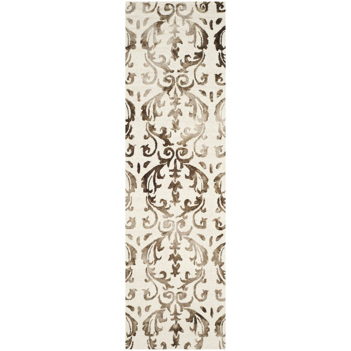 SAFAVIEH Dip Dye DDY689B Handmade Ivory / Chocolate Rug Image 1