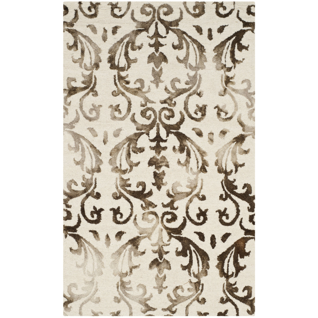 SAFAVIEH Dip Dye DDY689B Handmade Ivory / Chocolate Rug Image 5