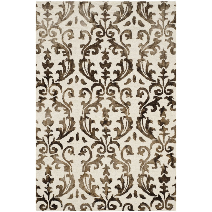 SAFAVIEH Dip Dye DDY689B Handmade Ivory / Chocolate Rug Image 1