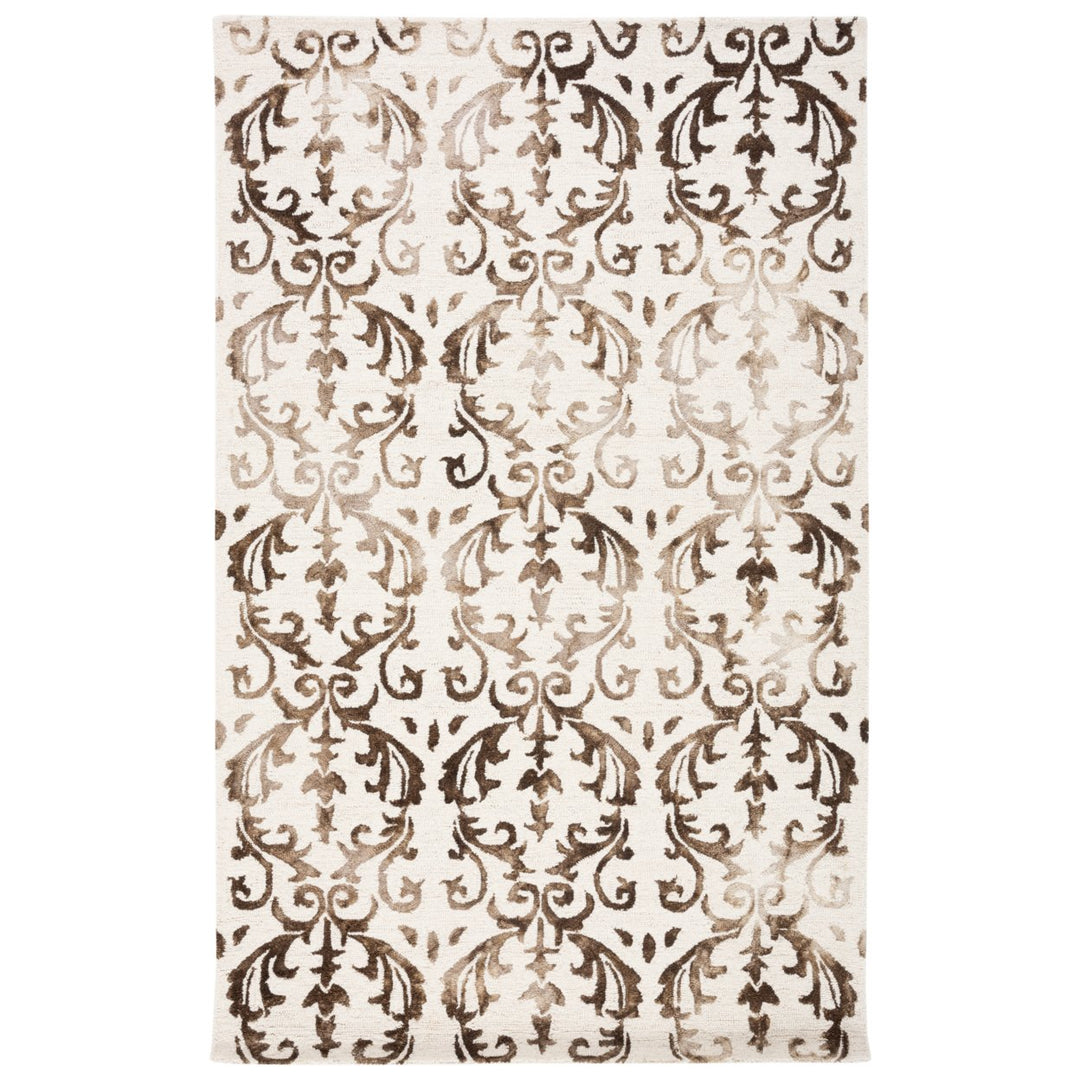 SAFAVIEH Dip Dye DDY689B Handmade Ivory / Chocolate Rug Image 7