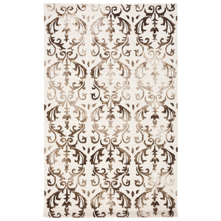 SAFAVIEH Dip Dye DDY689B Handmade Ivory / Chocolate Rug Image 7