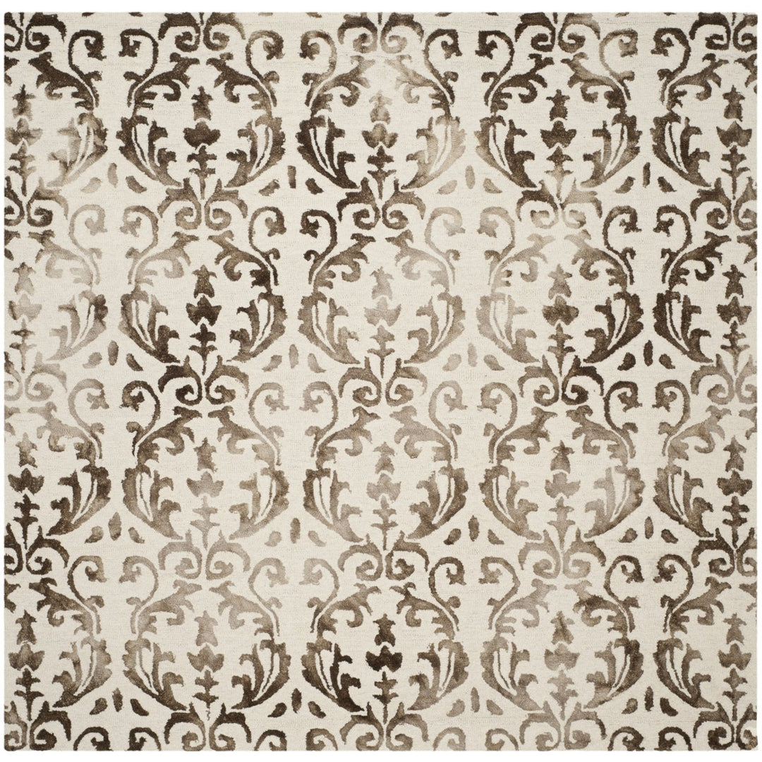 SAFAVIEH Dip Dye DDY689B Handmade Ivory / Chocolate Rug Image 1