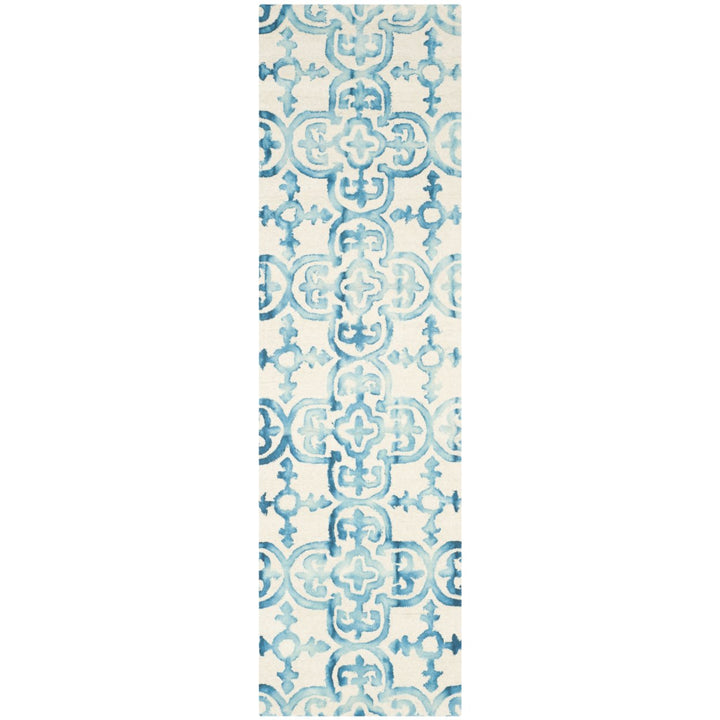 SAFAVIEH Dip Dye DDY711H Handmade Ivory / Turquoise Rug Image 1