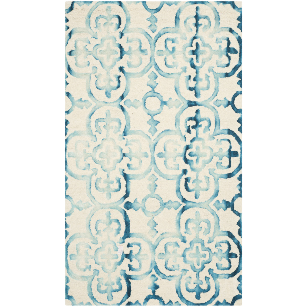 SAFAVIEH Dip Dye DDY711H Handmade Ivory / Turquoise Rug Image 9