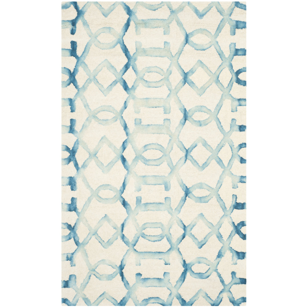 SAFAVIEH Dip Dye DDY712H Handmade Ivory / Turquoise Rug Image 4