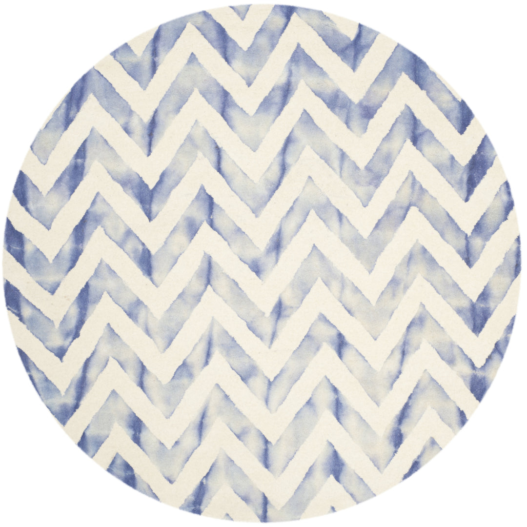 SAFAVIEH Dip Dye DDY715A Handmade Ivory / Blue Rug Image 4