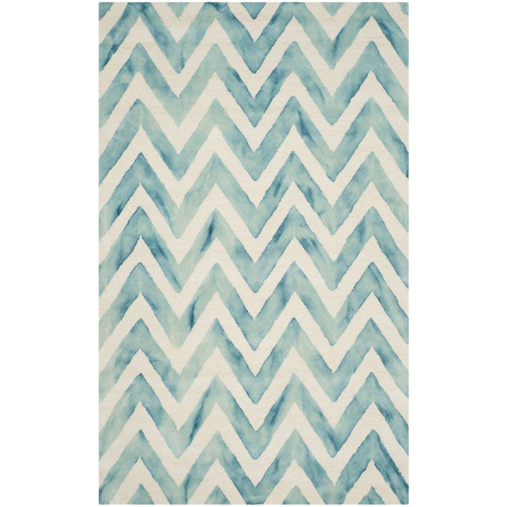 SAFAVIEH Dip Dye DDY715H Handmade Ivory / Turquoise Rug Image 1