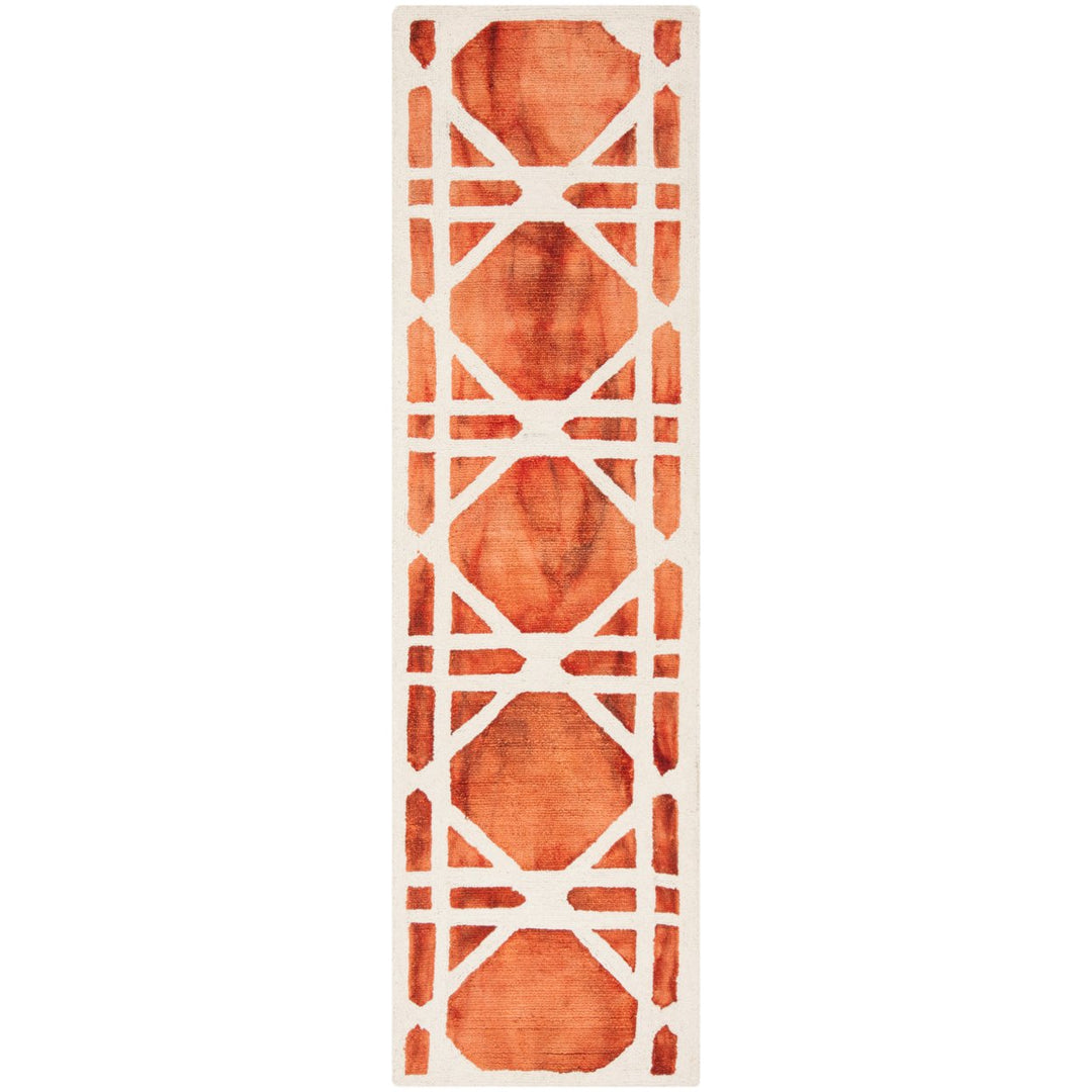 SAFAVIEH DDY721P Dip Dye Ivory / Orange Image 1