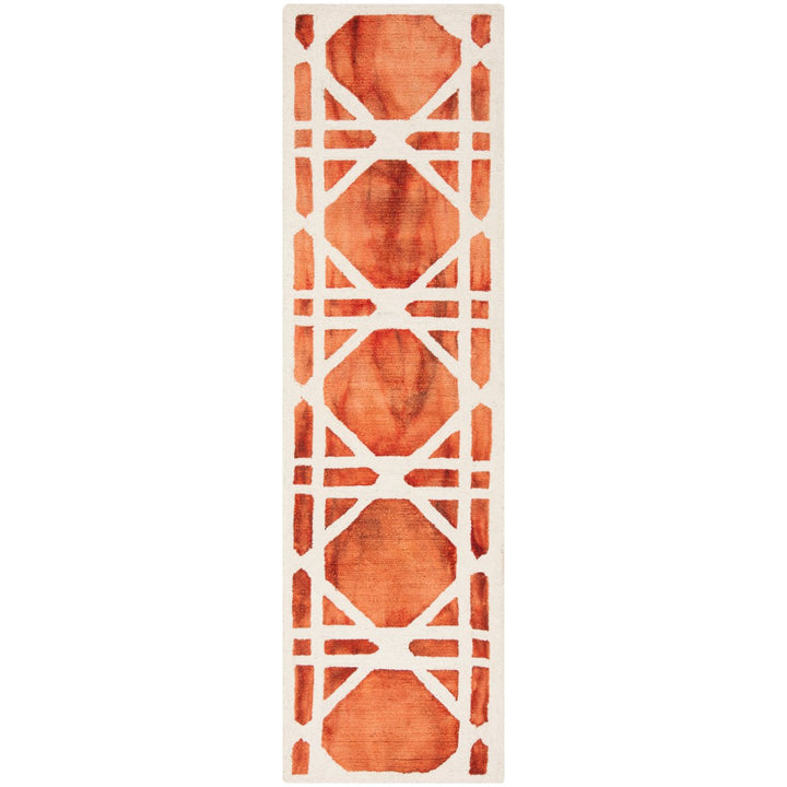 SAFAVIEH DDY721P Dip Dye Ivory / Orange Image 1