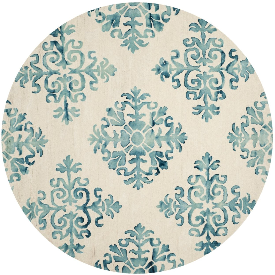 SAFAVIEH Dip Dye DDY720Q Handmade Ivory / Light Blue Rug Image 1