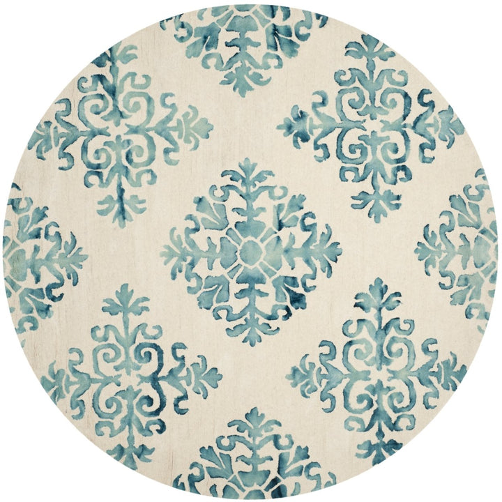 SAFAVIEH Dip Dye DDY720Q Handmade Ivory / Light Blue Rug Image 1