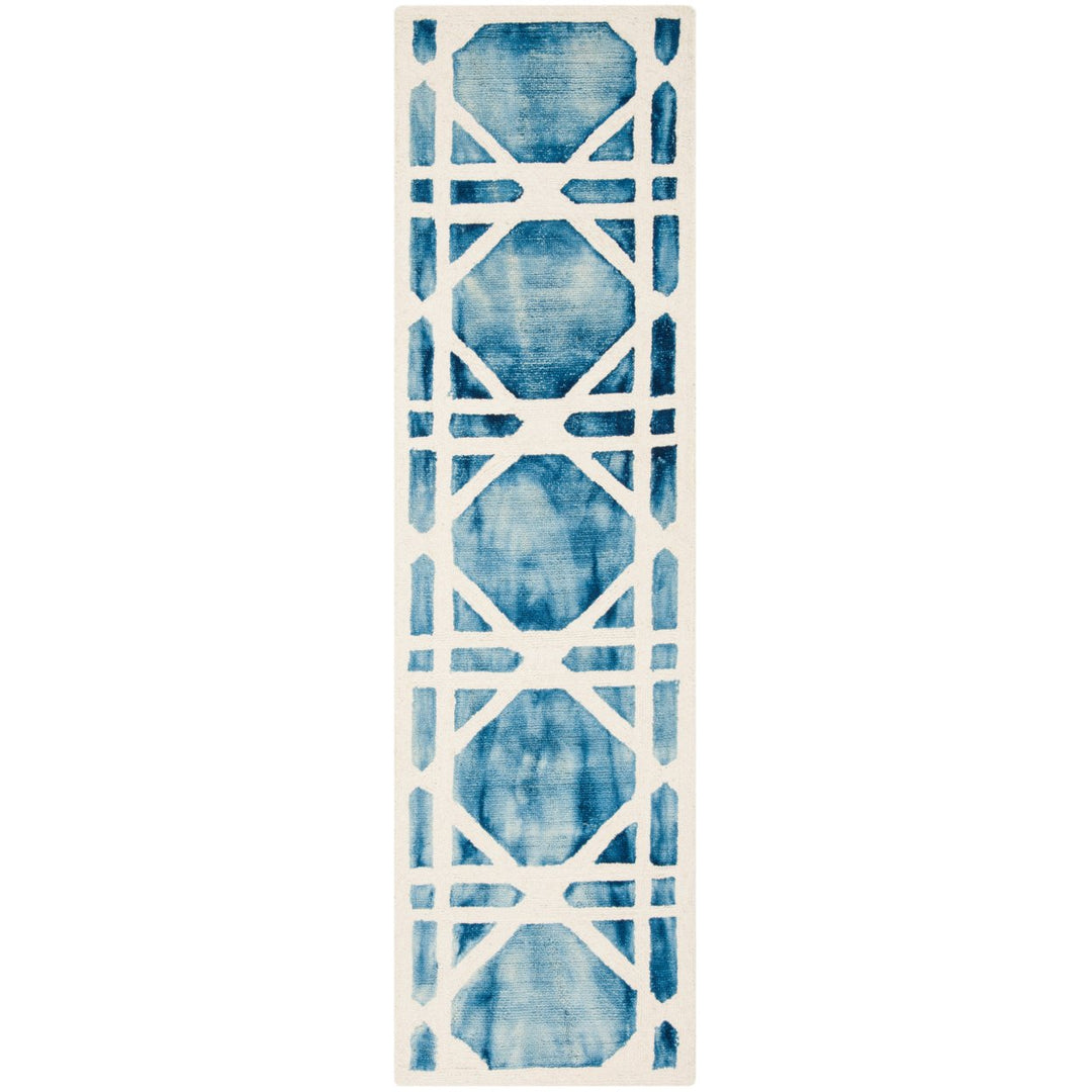 SAFAVIEH DDY721M Dip Dye Ivory / Blue Image 1