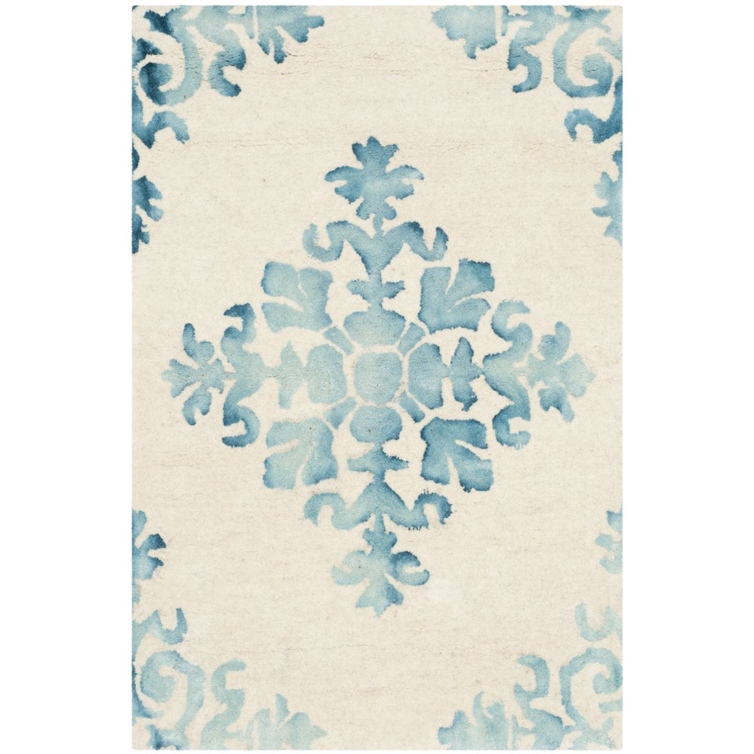 SAFAVIEH Dip Dye DDY720Q Handmade Ivory / Light Blue Rug Image 1