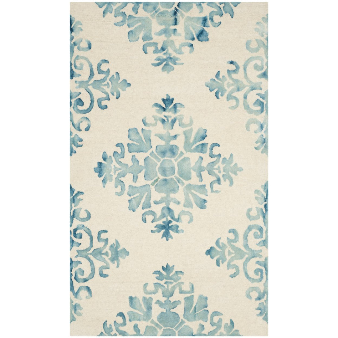 SAFAVIEH Dip Dye DDY720Q Handmade Ivory / Light Blue Rug Image 1