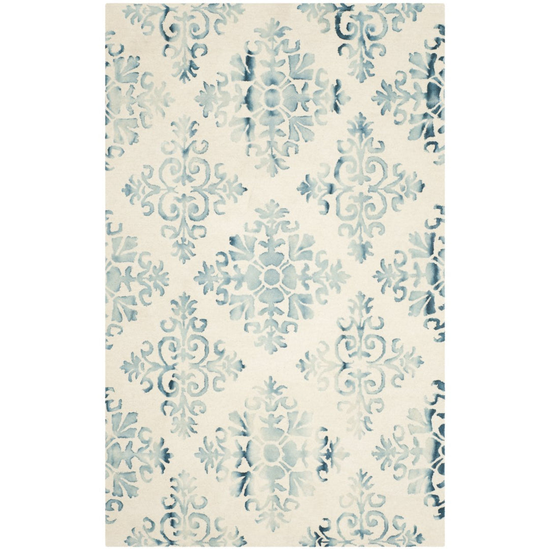 SAFAVIEH Dip Dye DDY720Q Handmade Ivory / Light Blue Rug Image 1