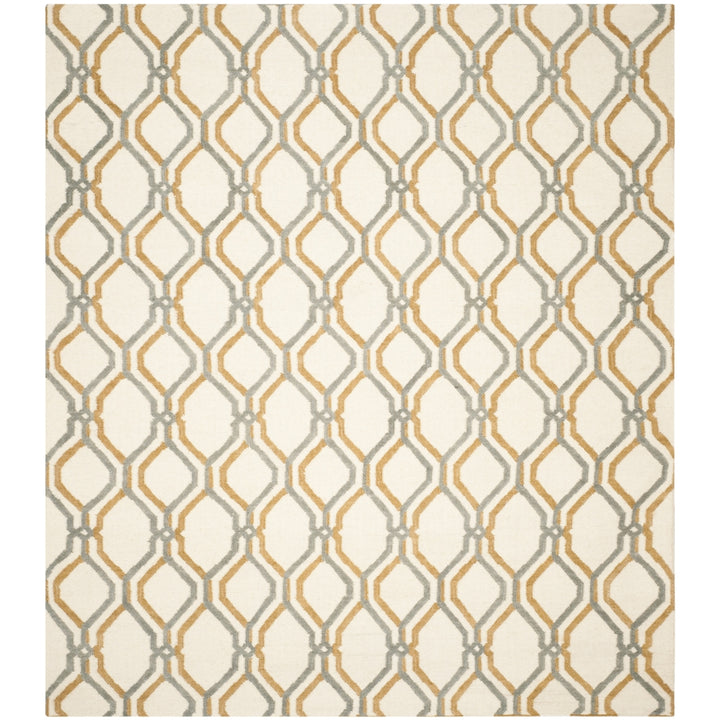 SAFAVIEH Dhurries DHU104A Handwoven Ivory / Black Rug Image 1