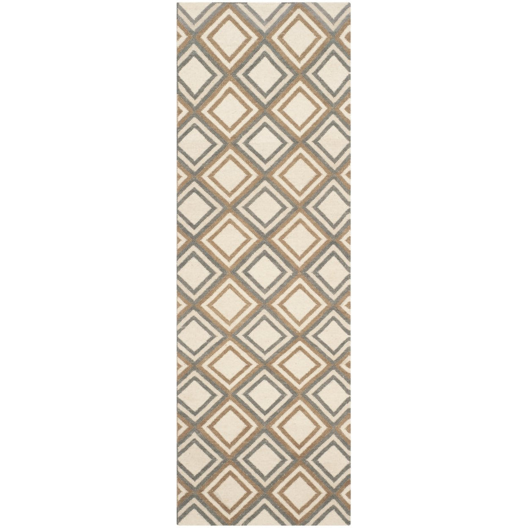 SAFAVIEH Dhurries DHU119A Handwoven Ivory / Multi Rug Image 1