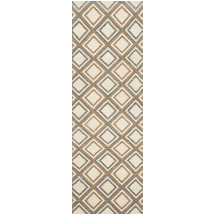 SAFAVIEH Dhurries DHU119A Handwoven Ivory / Multi Rug Image 1