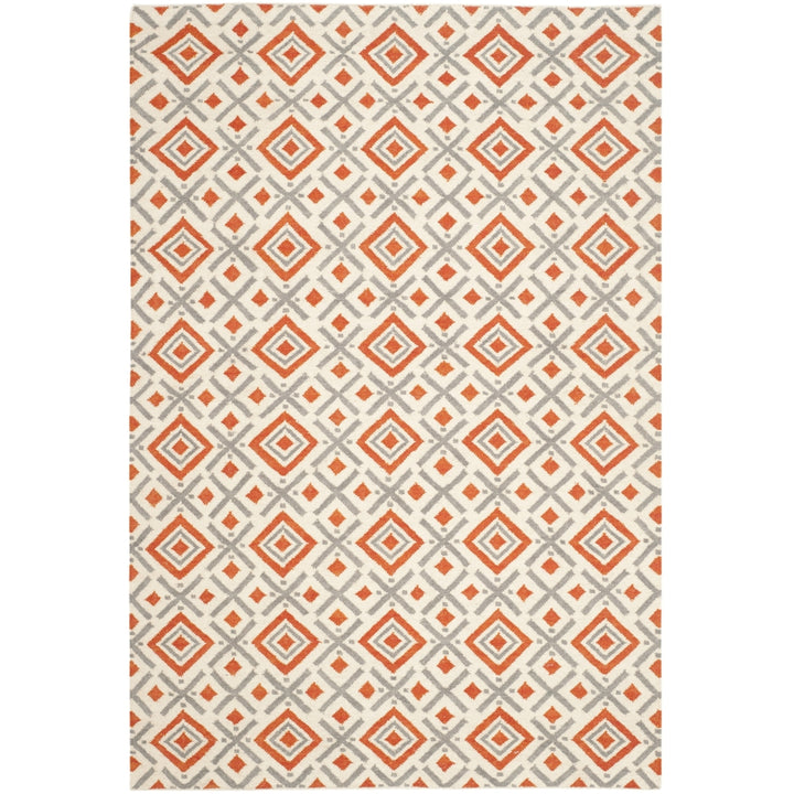 SAFAVIEH Dhurries DHU116A Handwoven Ivory /Tangerine Rug Image 10