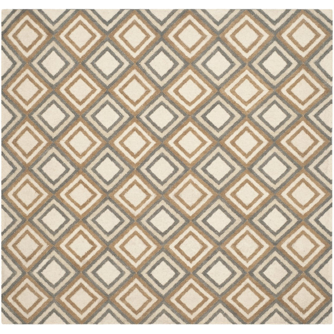 SAFAVIEH Dhurries DHU119A Handwoven Ivory / Multi Rug Image 1