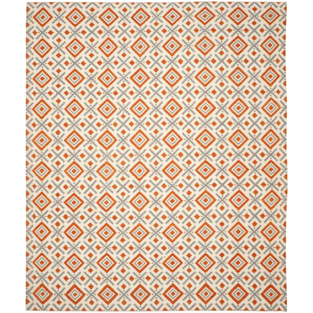 SAFAVIEH Dhurries DHU116A Handwoven Ivory /Tangerine Rug Image 11