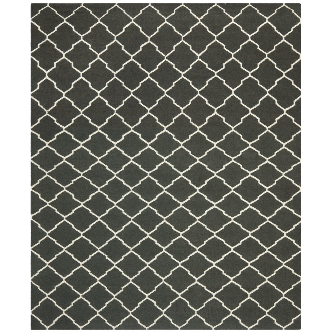 SAFAVIEH Dhurries DHU204A Handwoven Chocolate /Ivory Rug Image 1