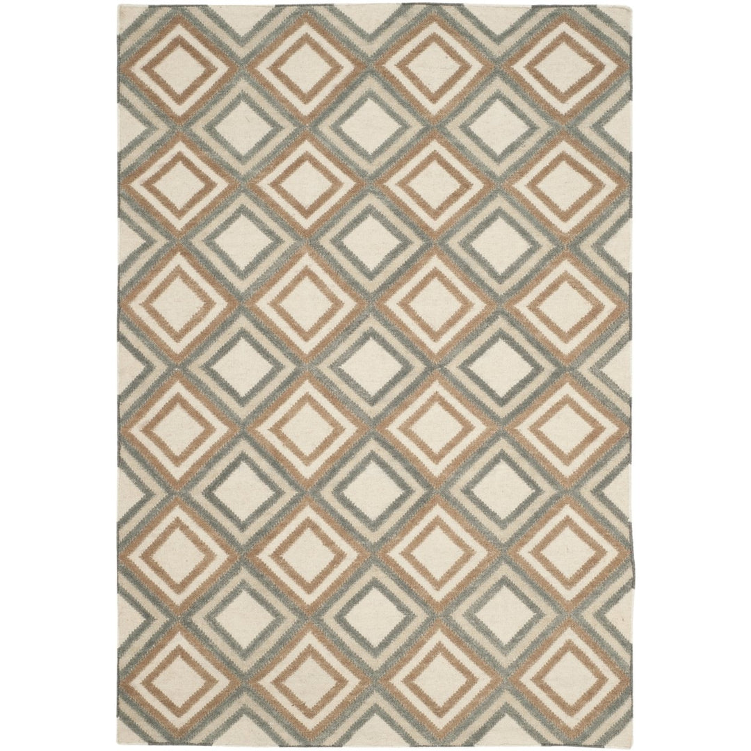 SAFAVIEH Dhurries DHU119A Handwoven Ivory / Multi Rug Image 1