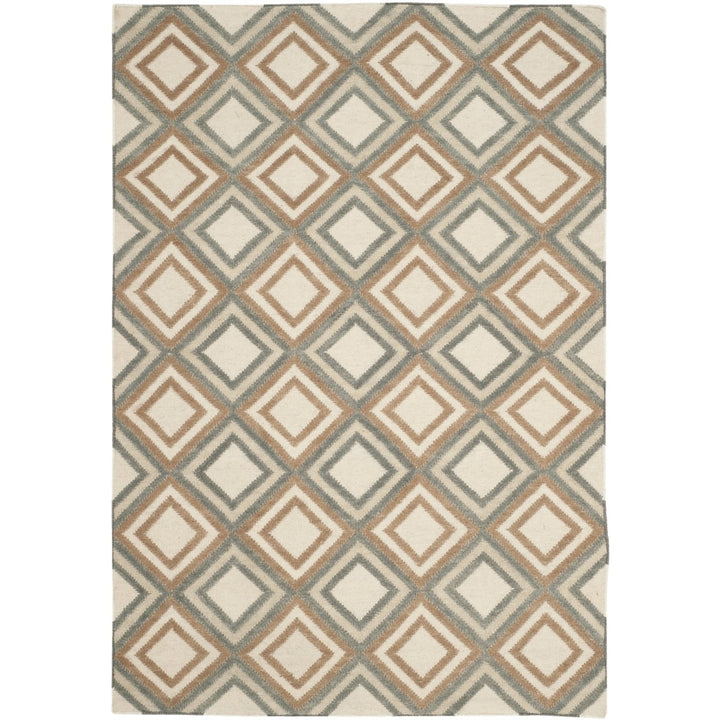 SAFAVIEH Dhurries DHU119A Handwoven Ivory / Multi Rug Image 1