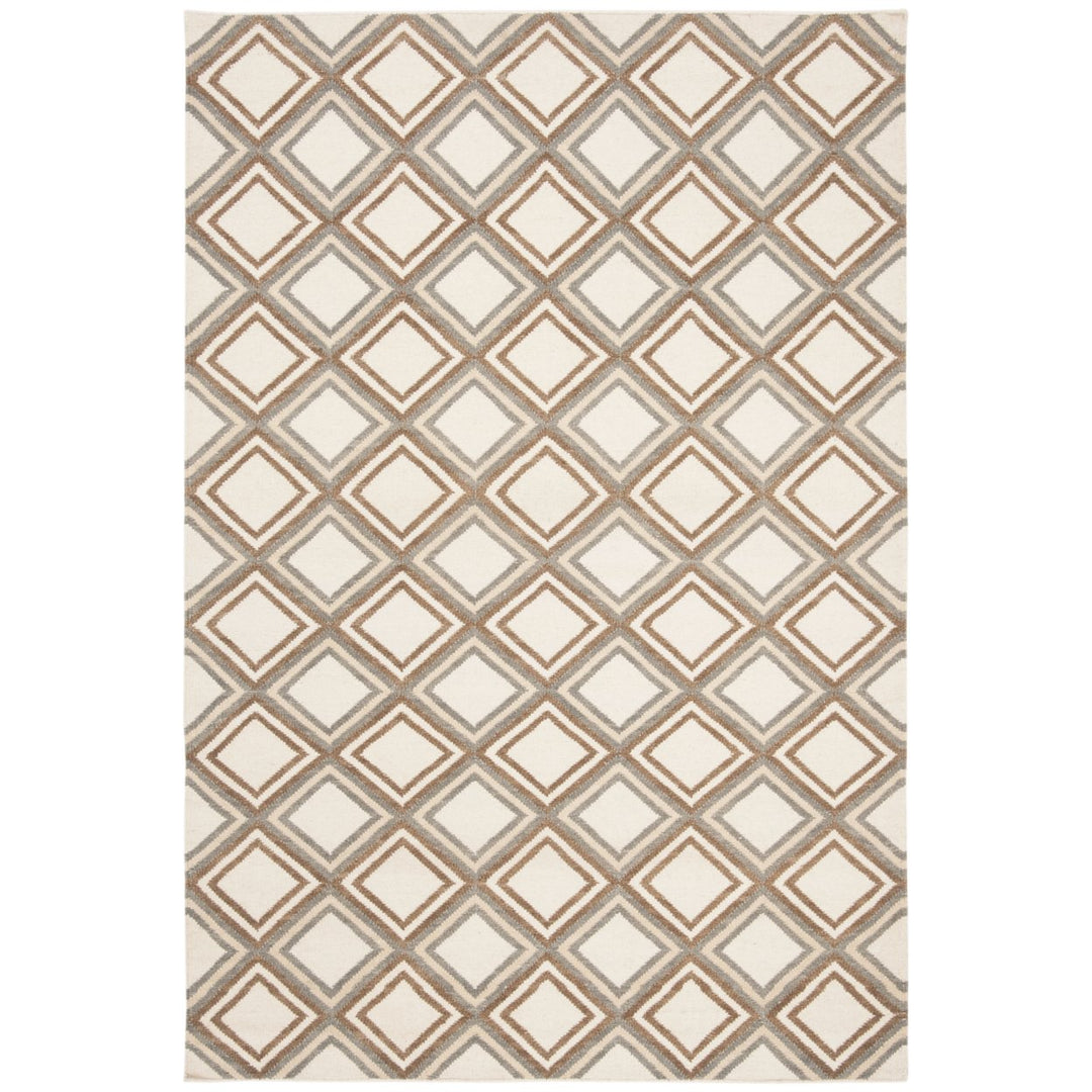 SAFAVIEH Dhurries DHU119A Handwoven Ivory / Multi Rug Image 1