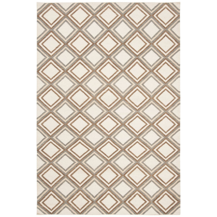 SAFAVIEH Dhurries DHU119A Handwoven Ivory / Multi Rug Image 1