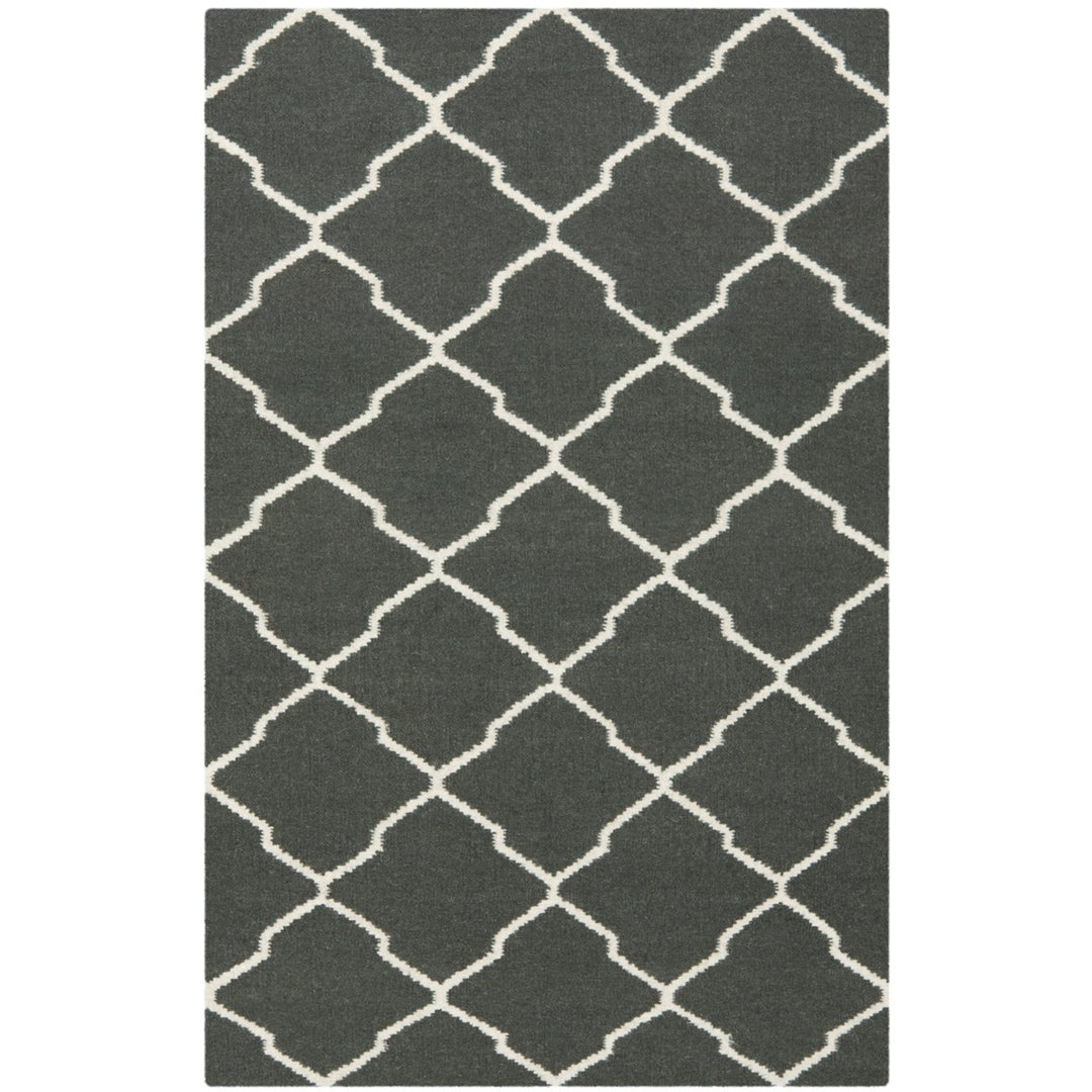 SAFAVIEH Dhurries DHU204A Handwoven Chocolate /Ivory Rug Image 8