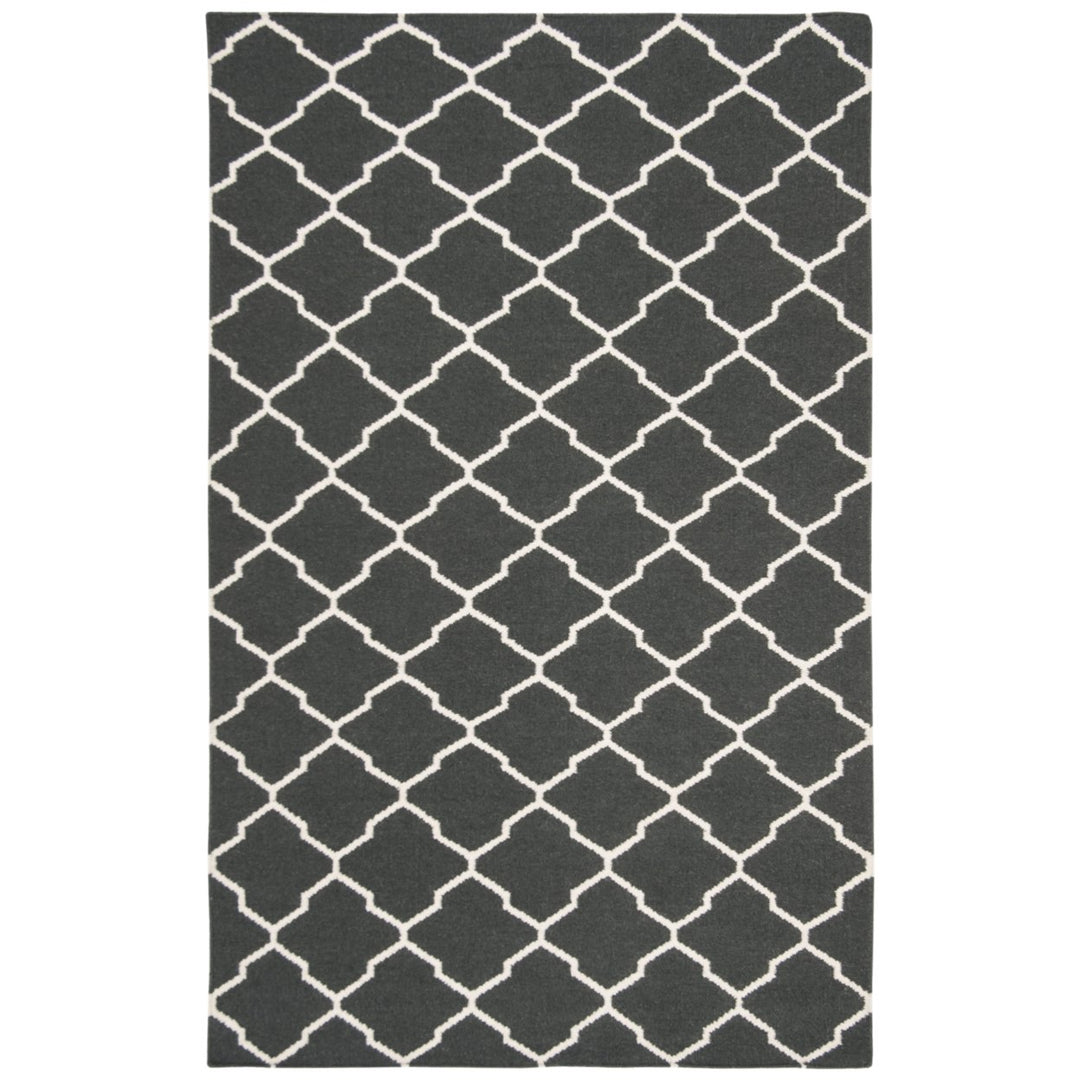 SAFAVIEH Dhurries DHU204A Handwoven Chocolate /Ivory Rug Image 9