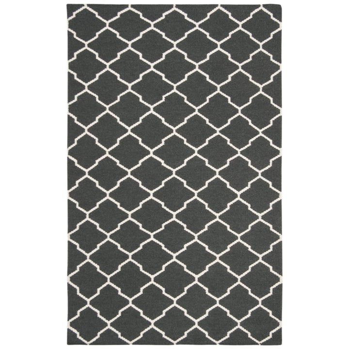 SAFAVIEH Dhurries DHU204A Handwoven Chocolate /Ivory Rug Image 1