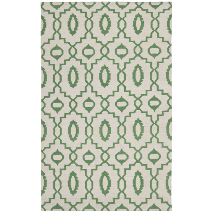 SAFAVIEH Dhurries DHU205B Handwoven Ivory / Green Rug Image 8