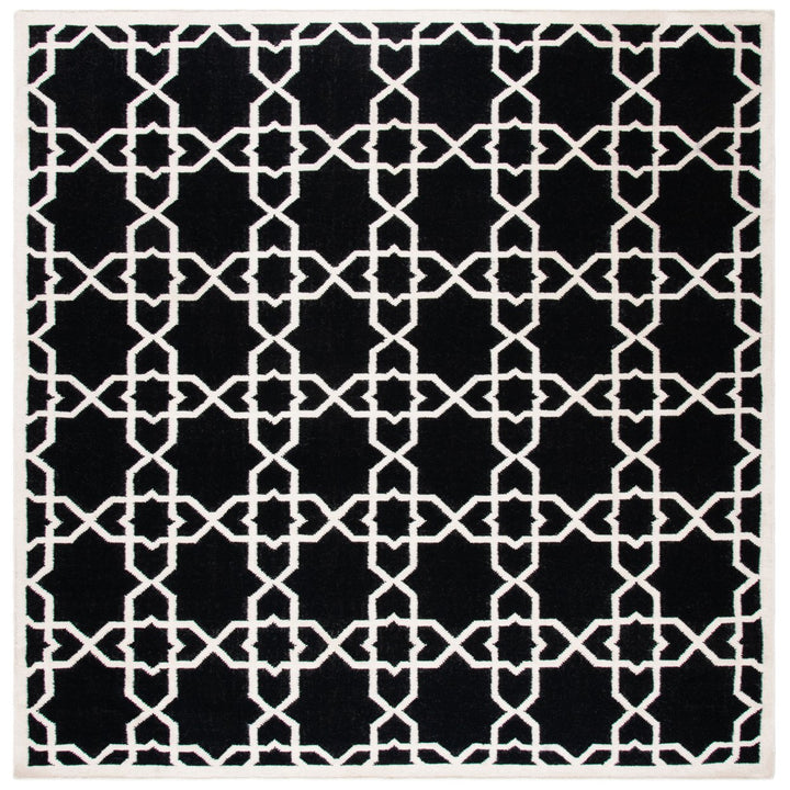 SAFAVIEH Dhurries DHU548L Handwoven Black / Ivory Rug Image 1