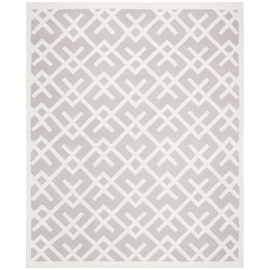 SAFAVIEH DHU552G Dhurries Grey / Ivory Image 1