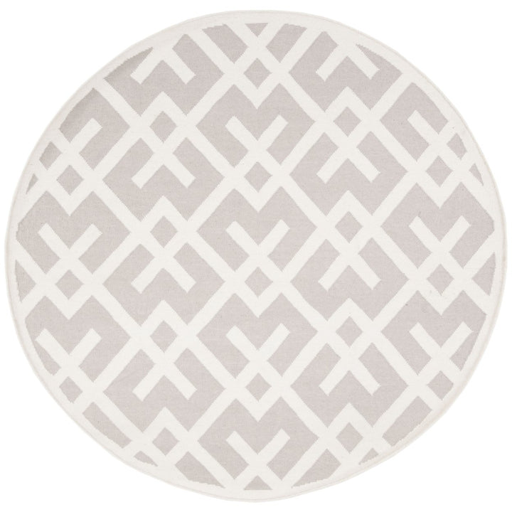 SAFAVIEH DHU552G Dhurries Grey / Ivory Image 1