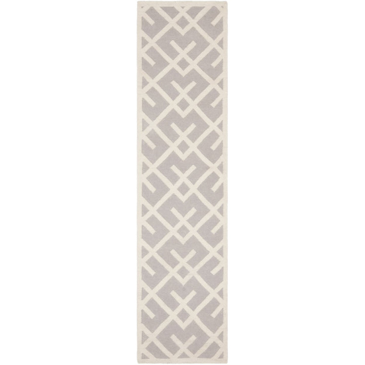 SAFAVIEH DHU552G Dhurries Grey / Ivory Image 3