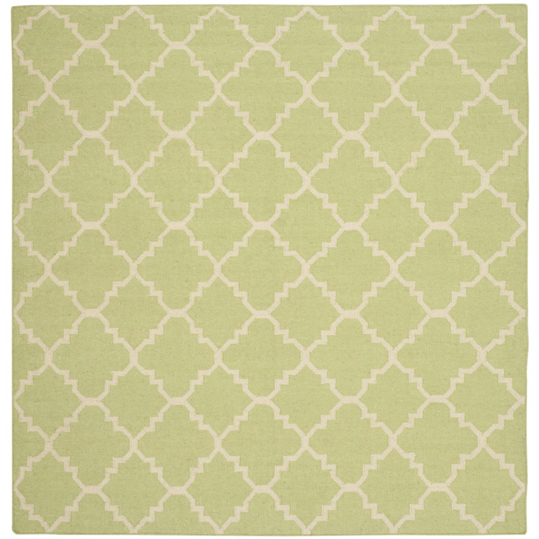 SAFAVIEH Dhurries DHU554A Light Green / Ivory Rug Image 1