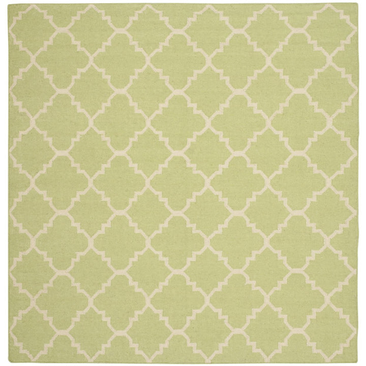 SAFAVIEH Dhurries DHU554A Light Green / Ivory Rug Image 1