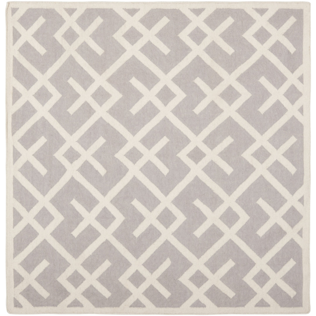 SAFAVIEH DHU552G Dhurries Grey / Ivory Image 4